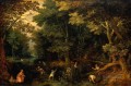 Latona und die lykischen Bauern Flämisch Jan Brueghel der Ältere Wald